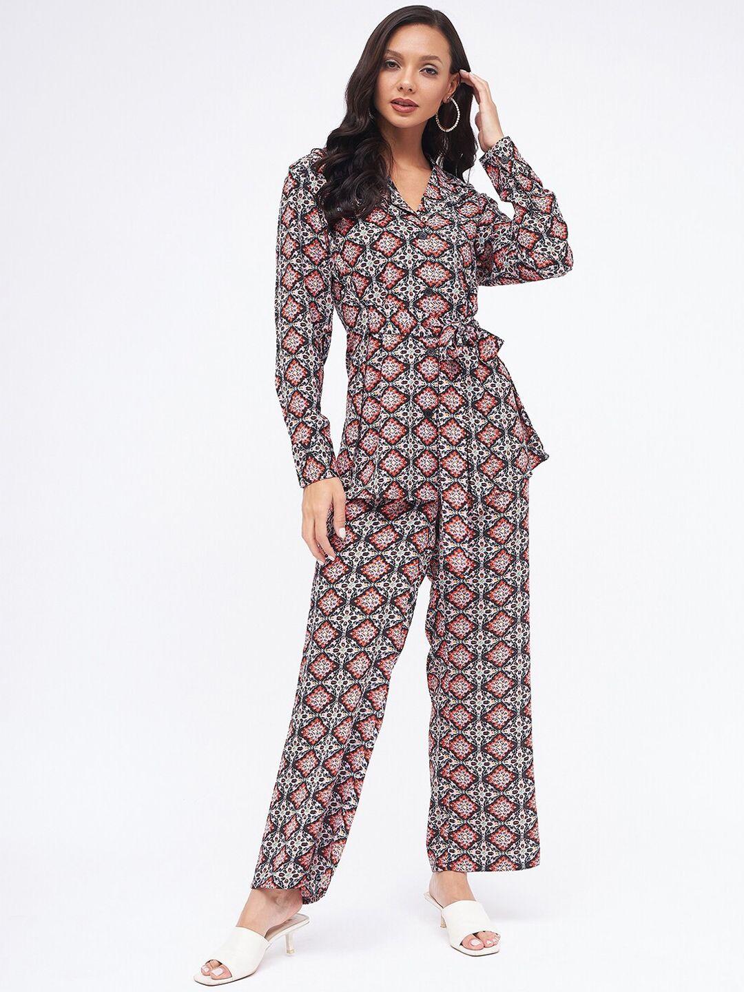 kibo abstract printed shirt & trouser