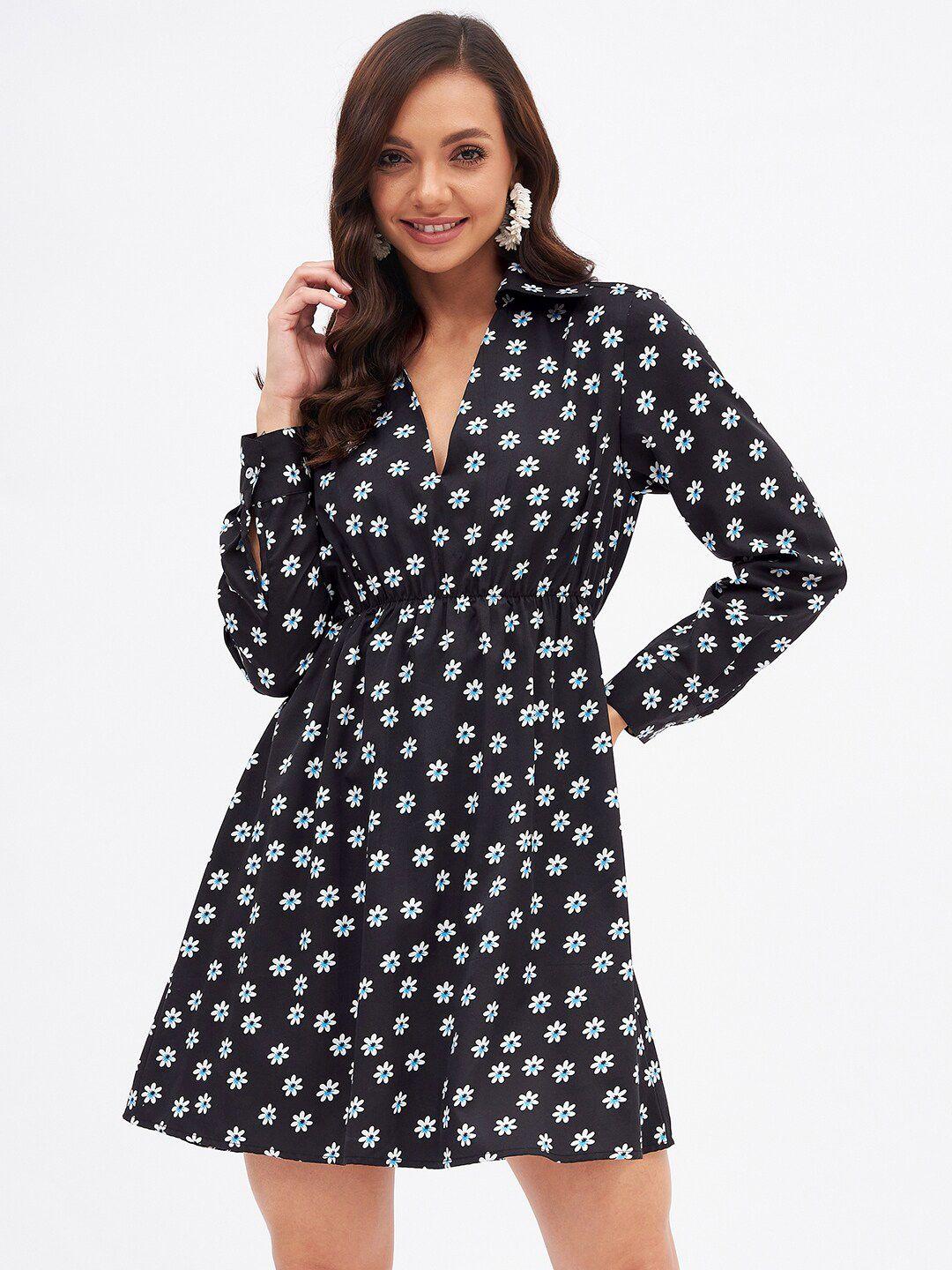 kibo floral crepe a-line dress