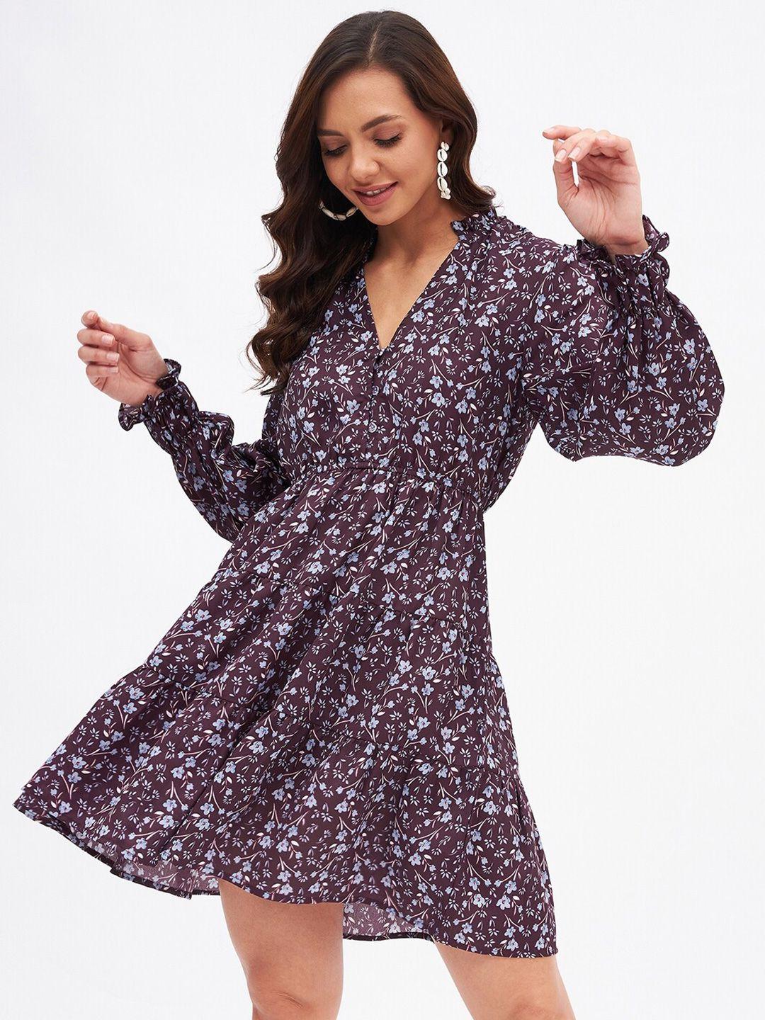 kibo floral crepe dress