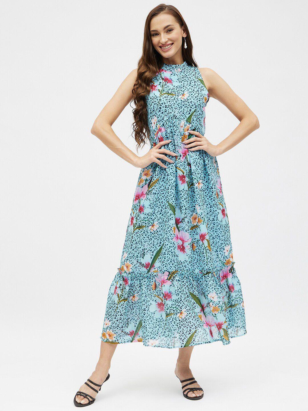 kibo floral georgette midi dress