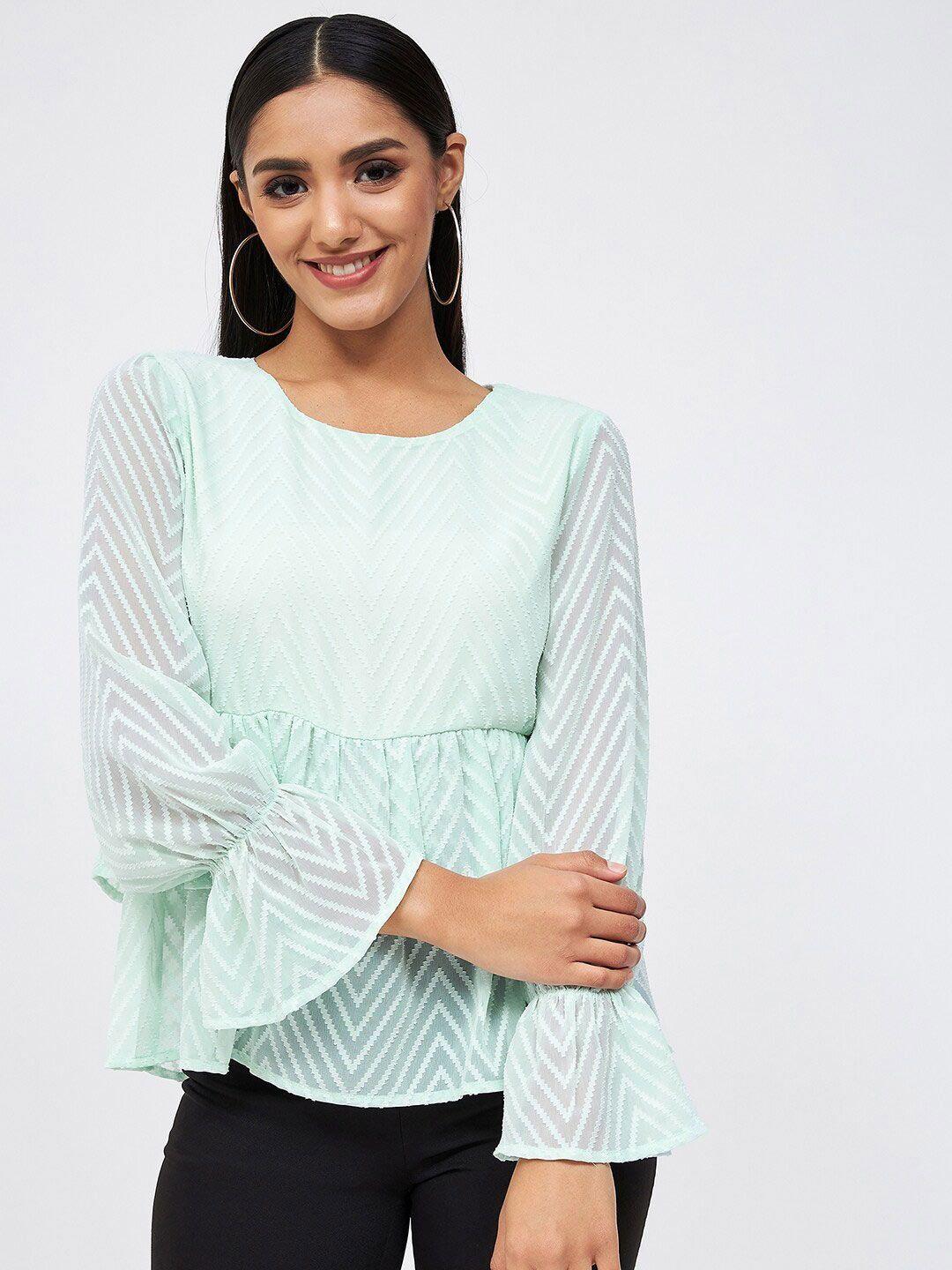 kibo georgette peplum top