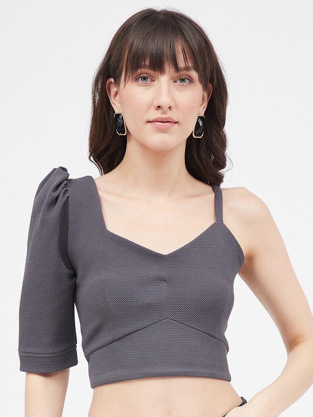 kibo one shoulder crop top