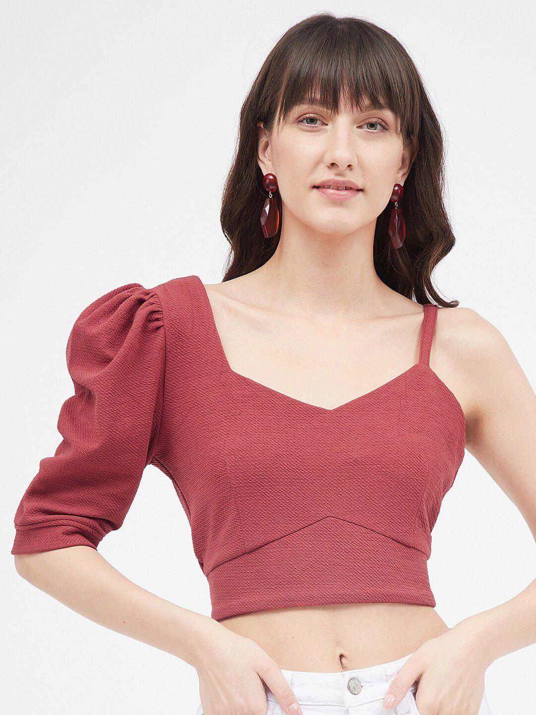 kibo one shoulder crop top