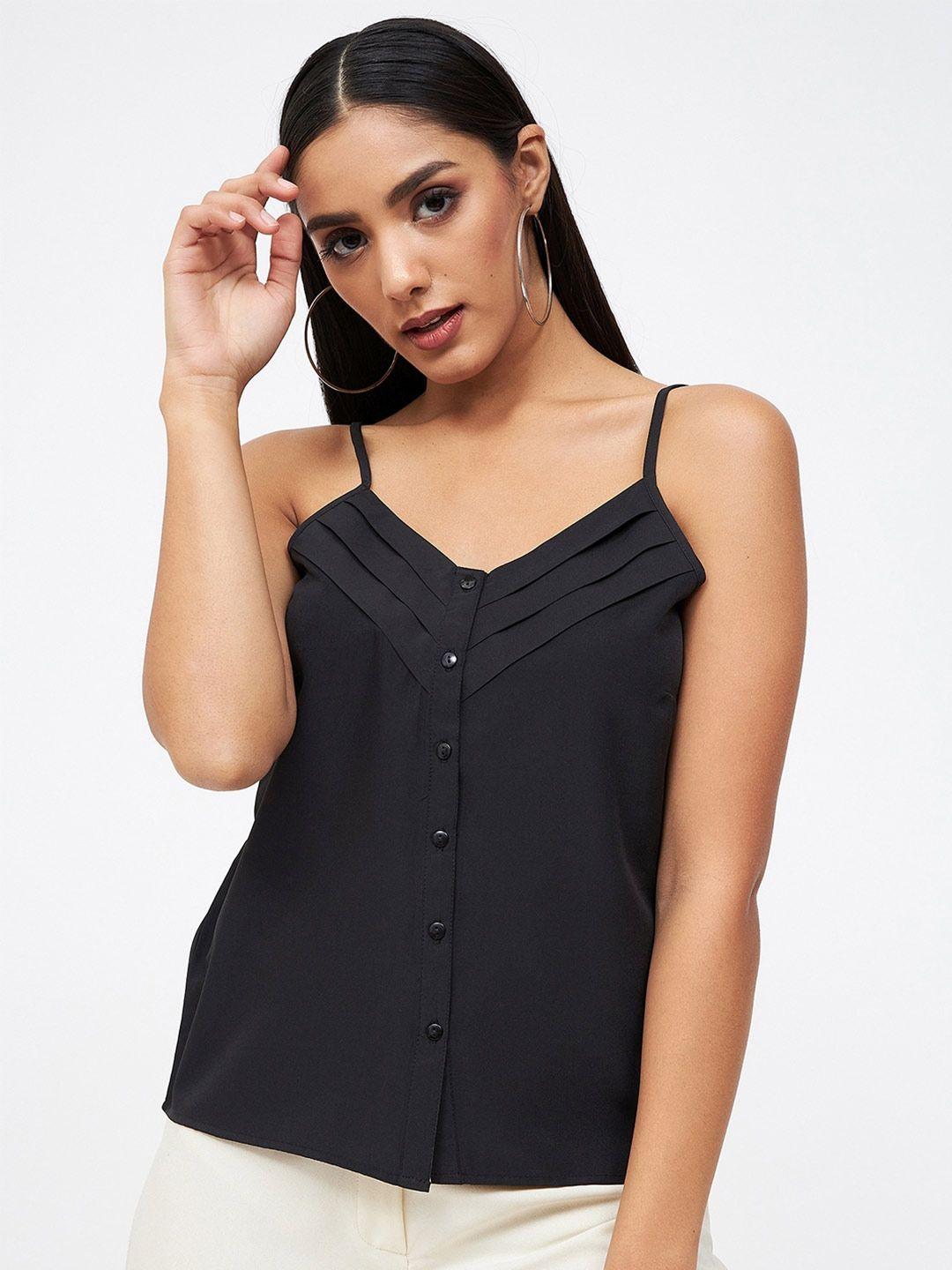 kibo shoulder strap crepe top