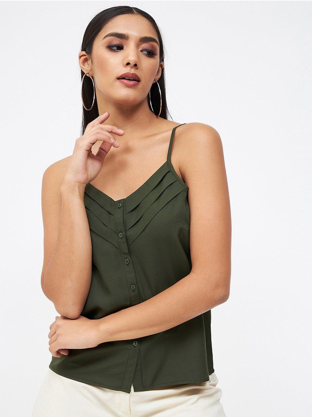 kibo shoulder strap crepe top