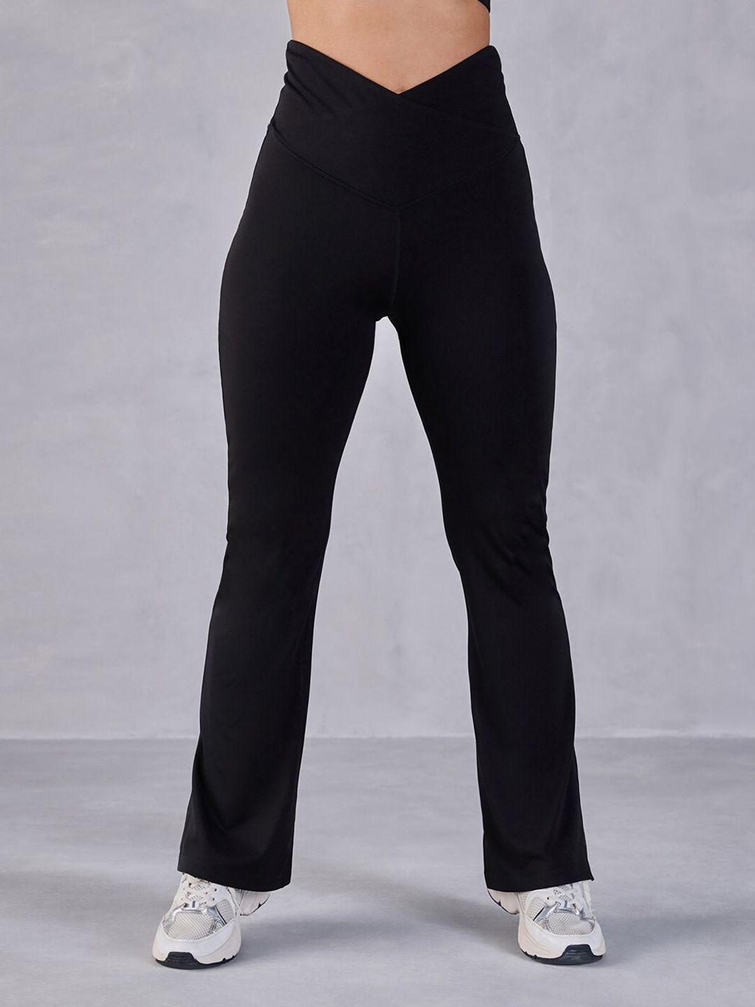 kica winter collection women flared mid-rise track pants