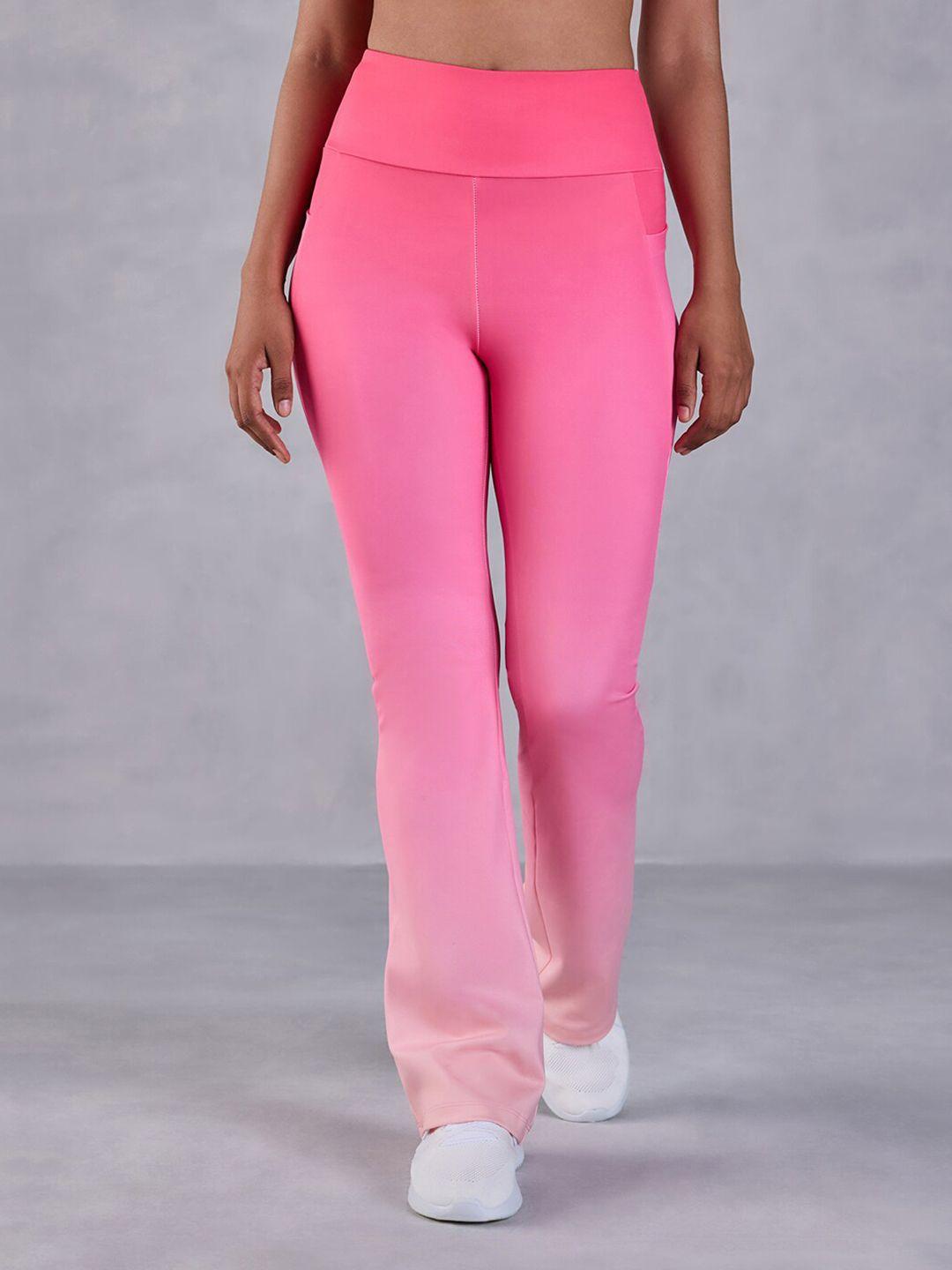 kica winter collection women high-rise ombre flare track pants