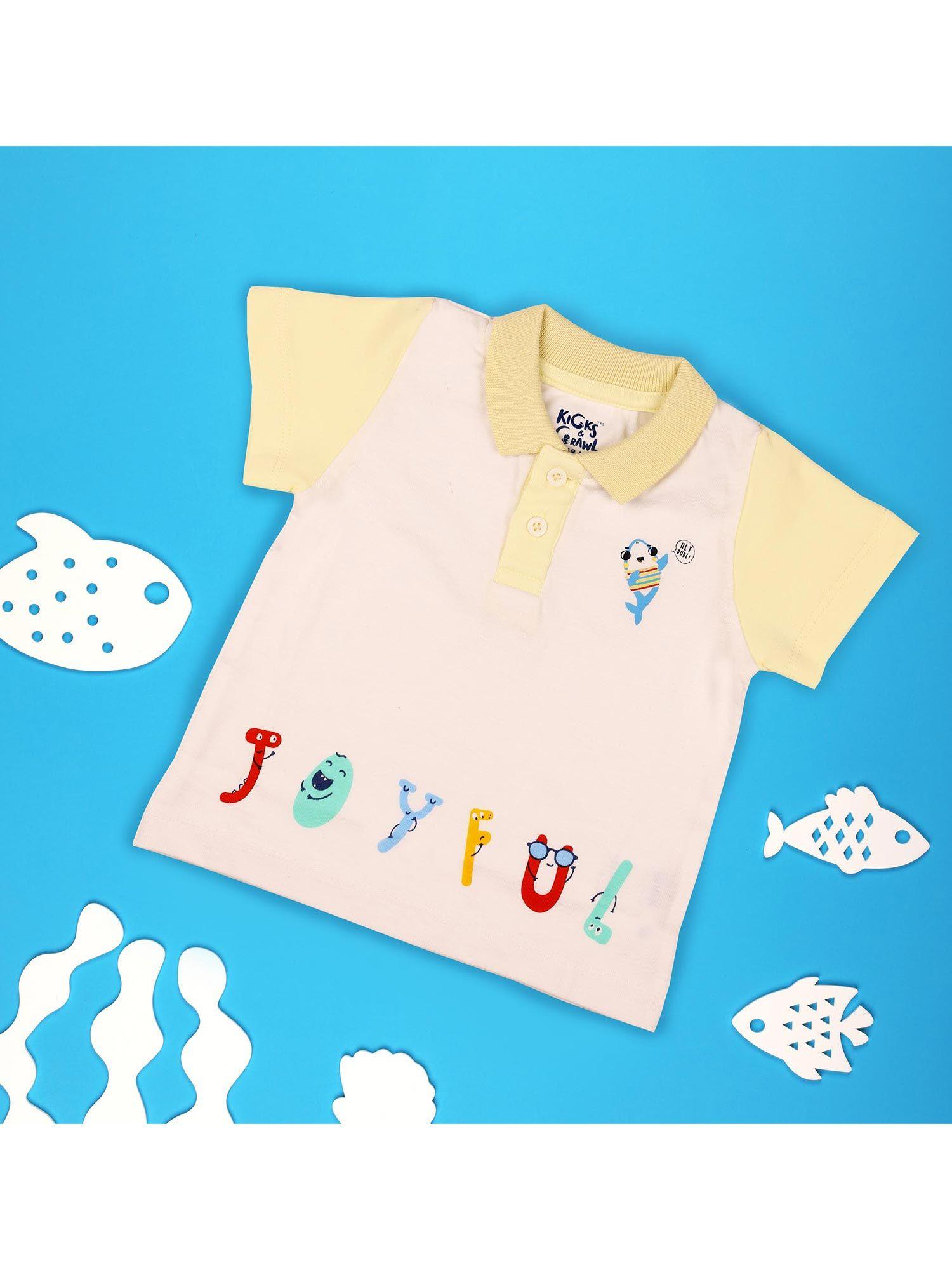 kicks and crawl- jolly fish polo t-shirt