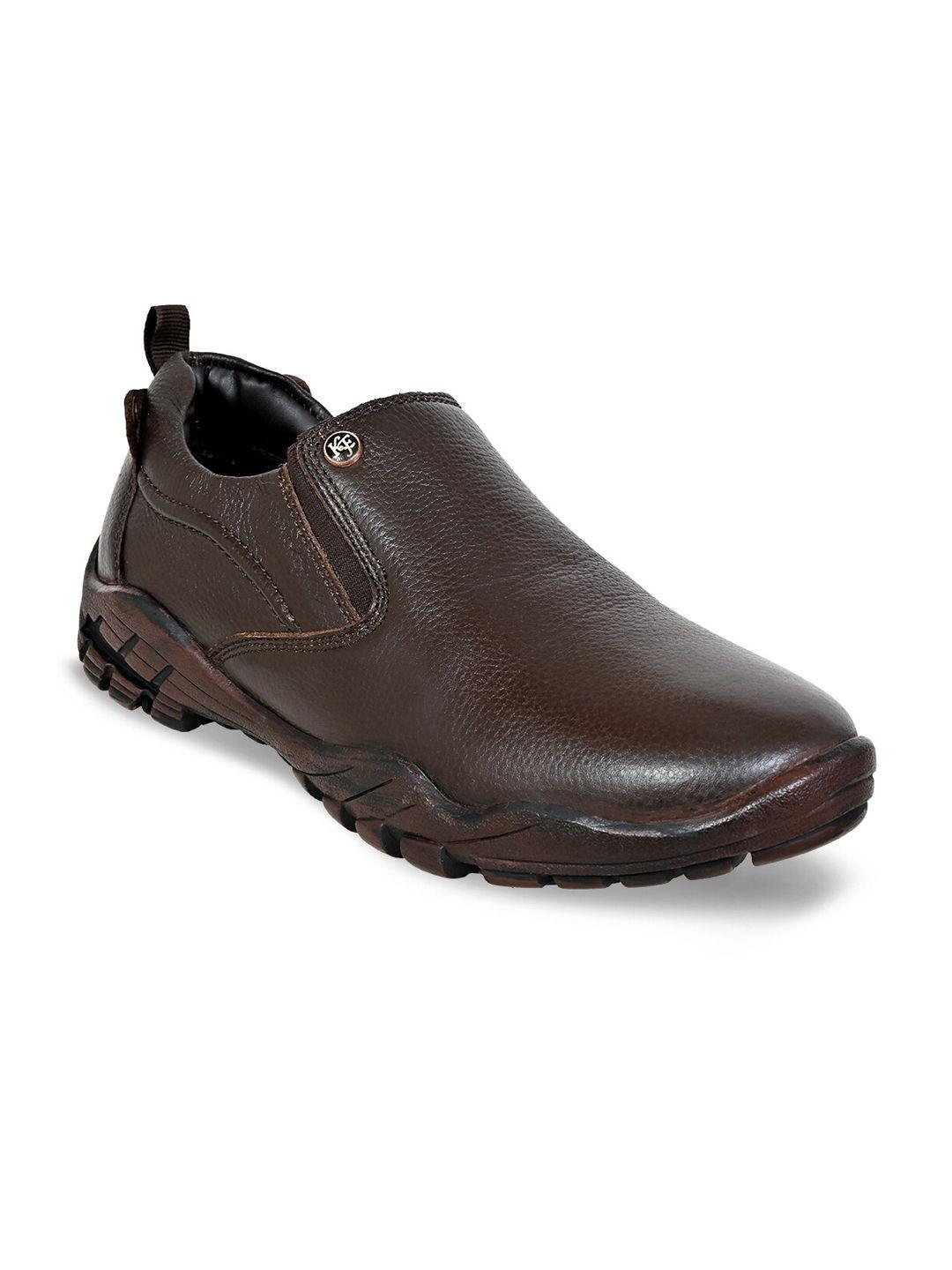 kicksfire men leather formal slip-on shoes