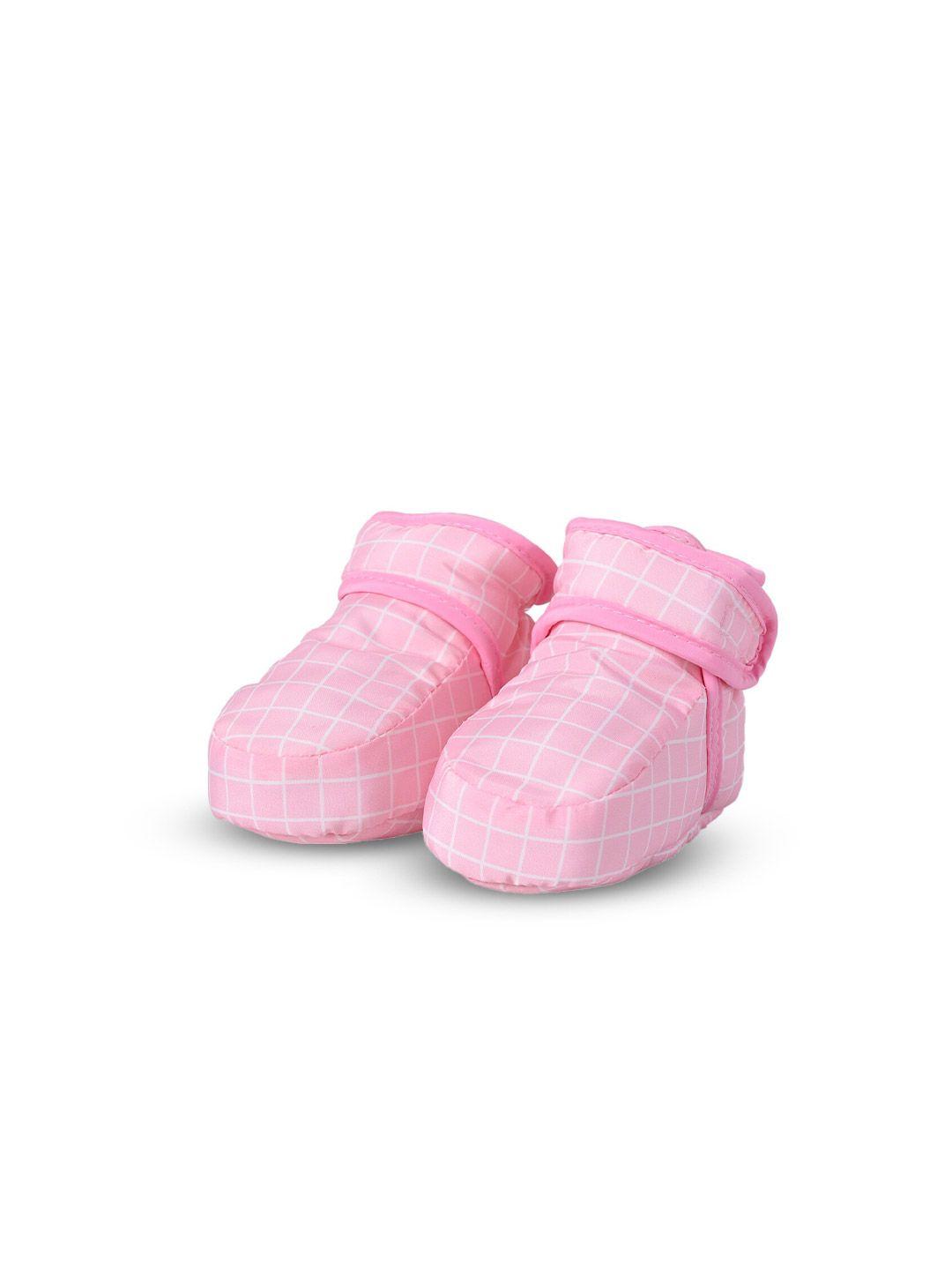 kid-o-world infant girls checked booties