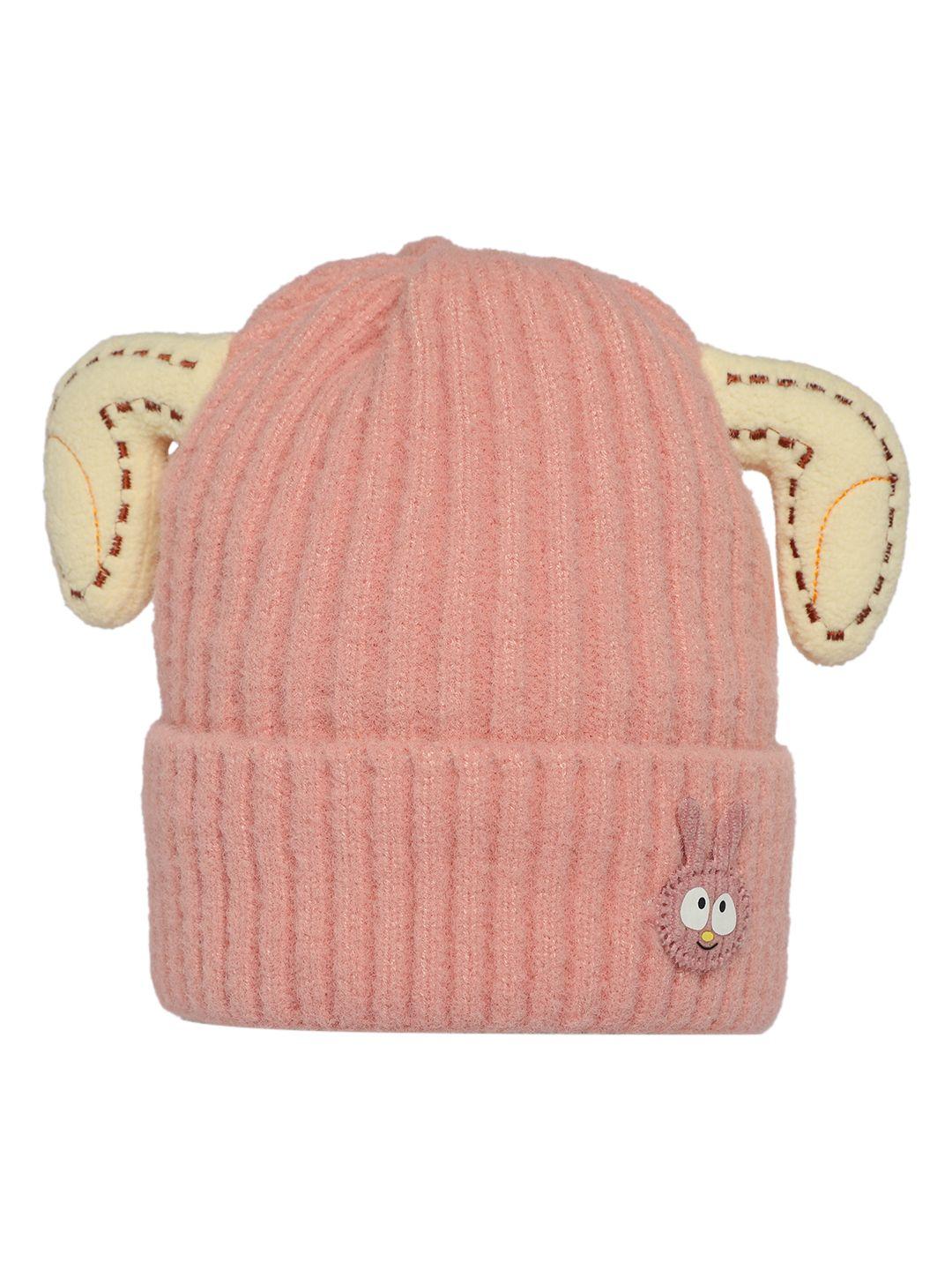 kid-o-world infants girls ribbed  woollen beanie