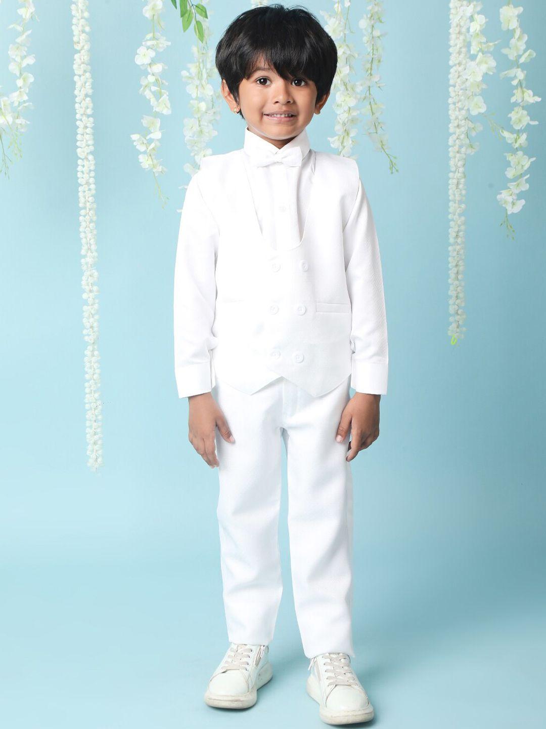 kid1 4-piece double-breasted suit with bow