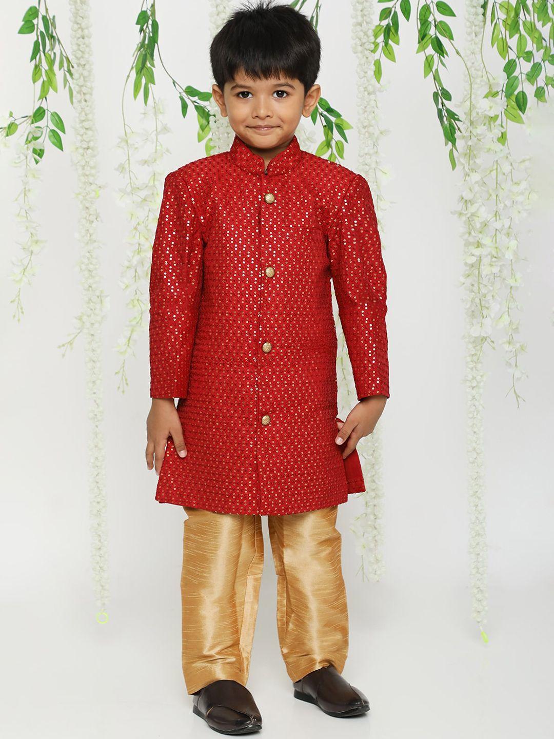 kid1 boys embroidered sherwani set