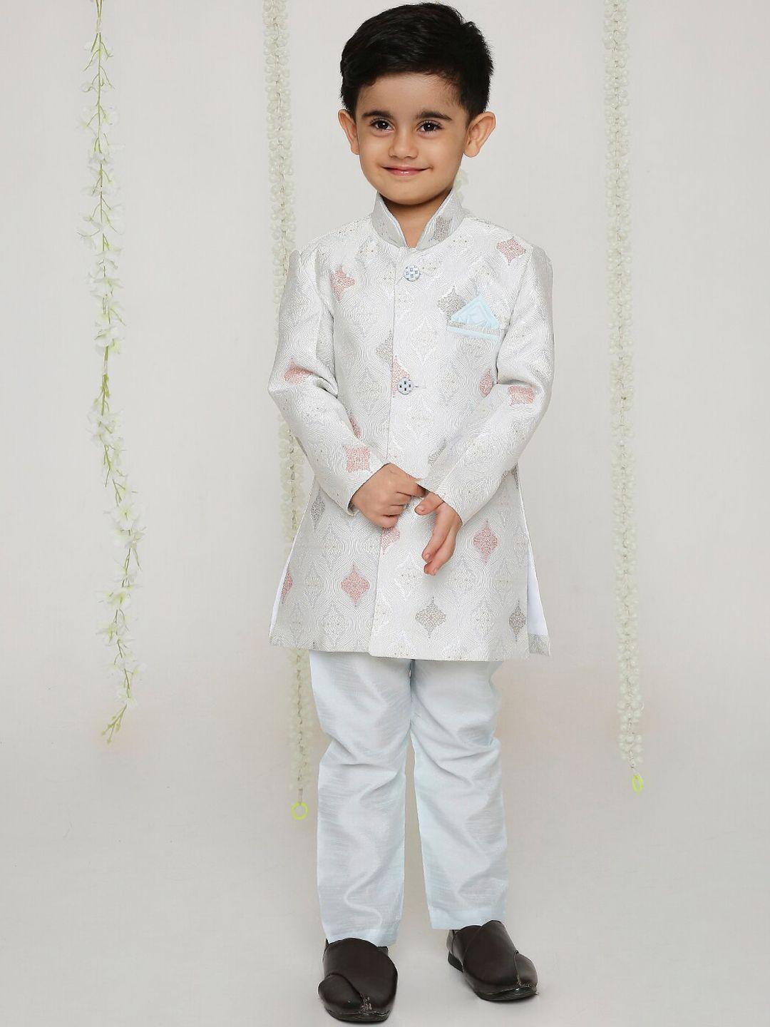 kid1 boys embroidered sherwani set