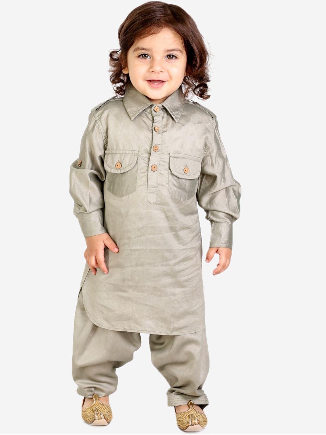 kid1 boys grey kurta with salwar