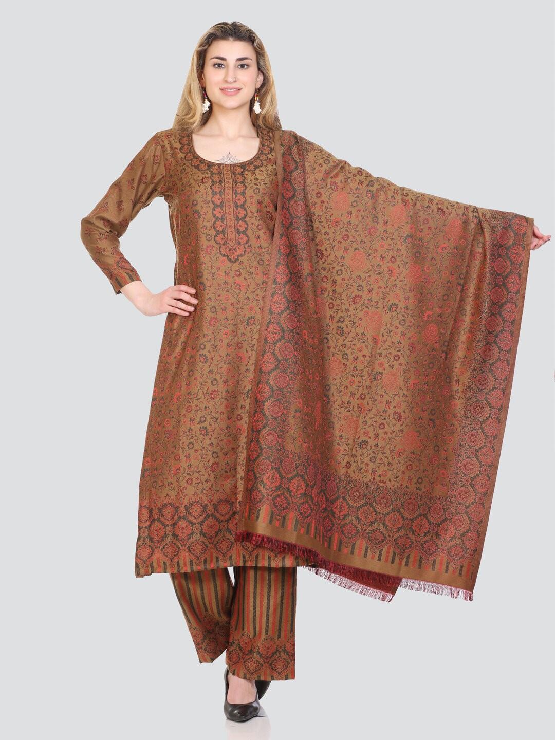 kidar ethnic motifs woven design unstitched dress material
