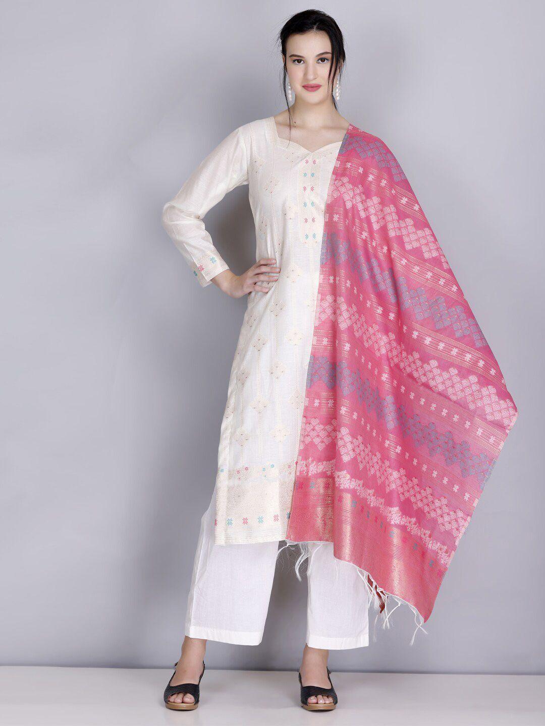 kidar ethnic motifs woven design unstitched dress material