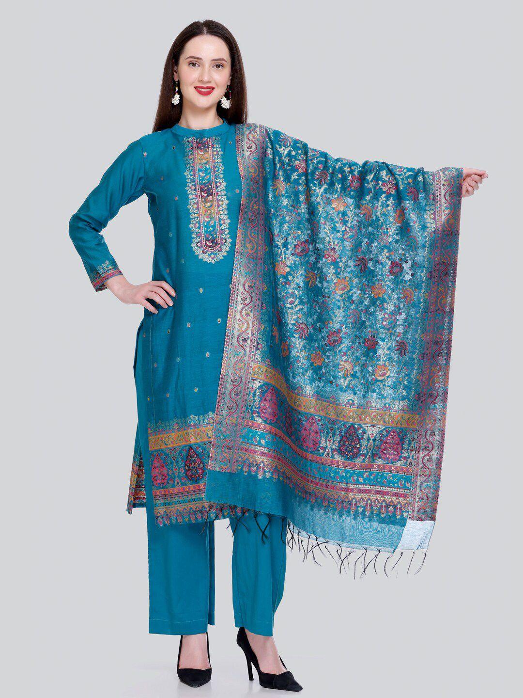 kidar ethnic motifs woven design unstitched dress material