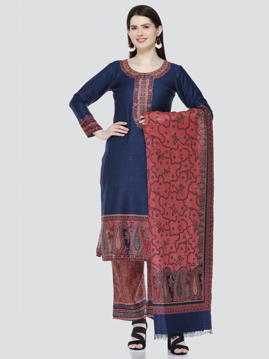 kidar woven design unstitched dress material
