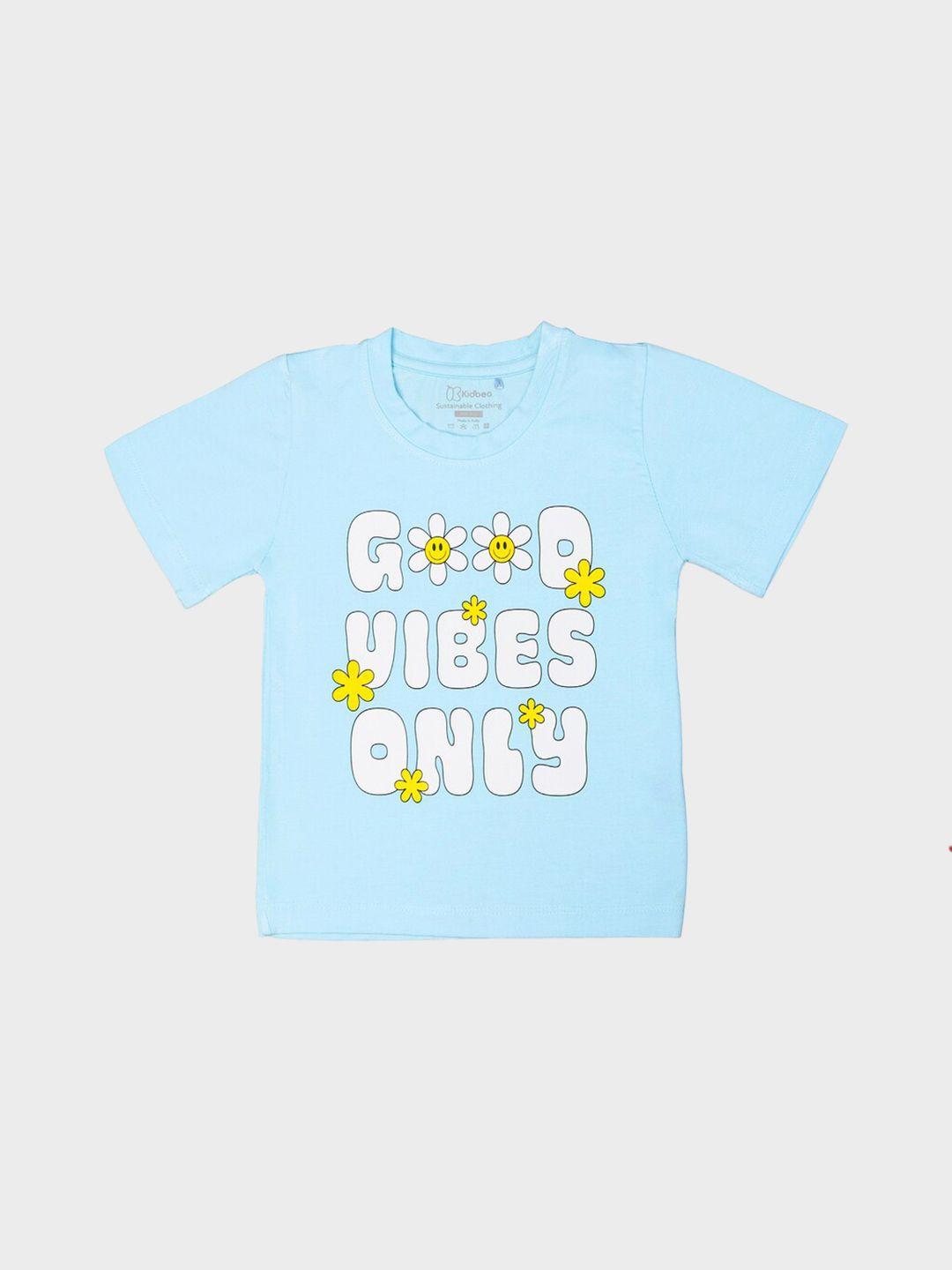 kidbea boys typography printed bamboo t-shirt