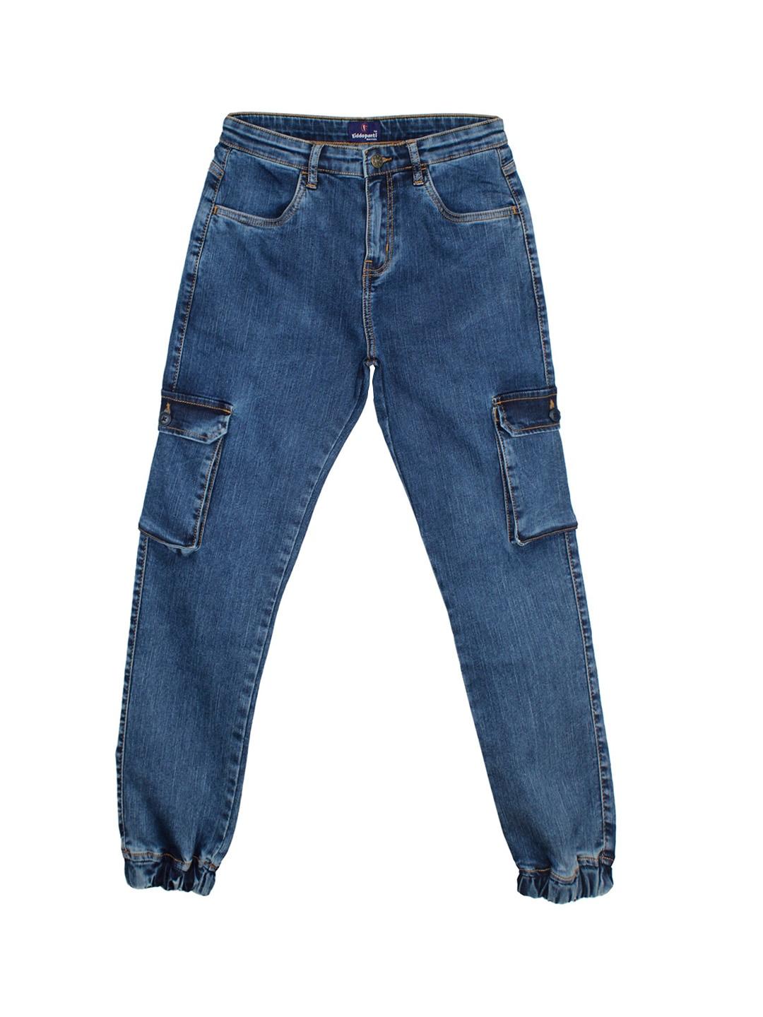 kiddopanti boys jean clean look stretchable jeans