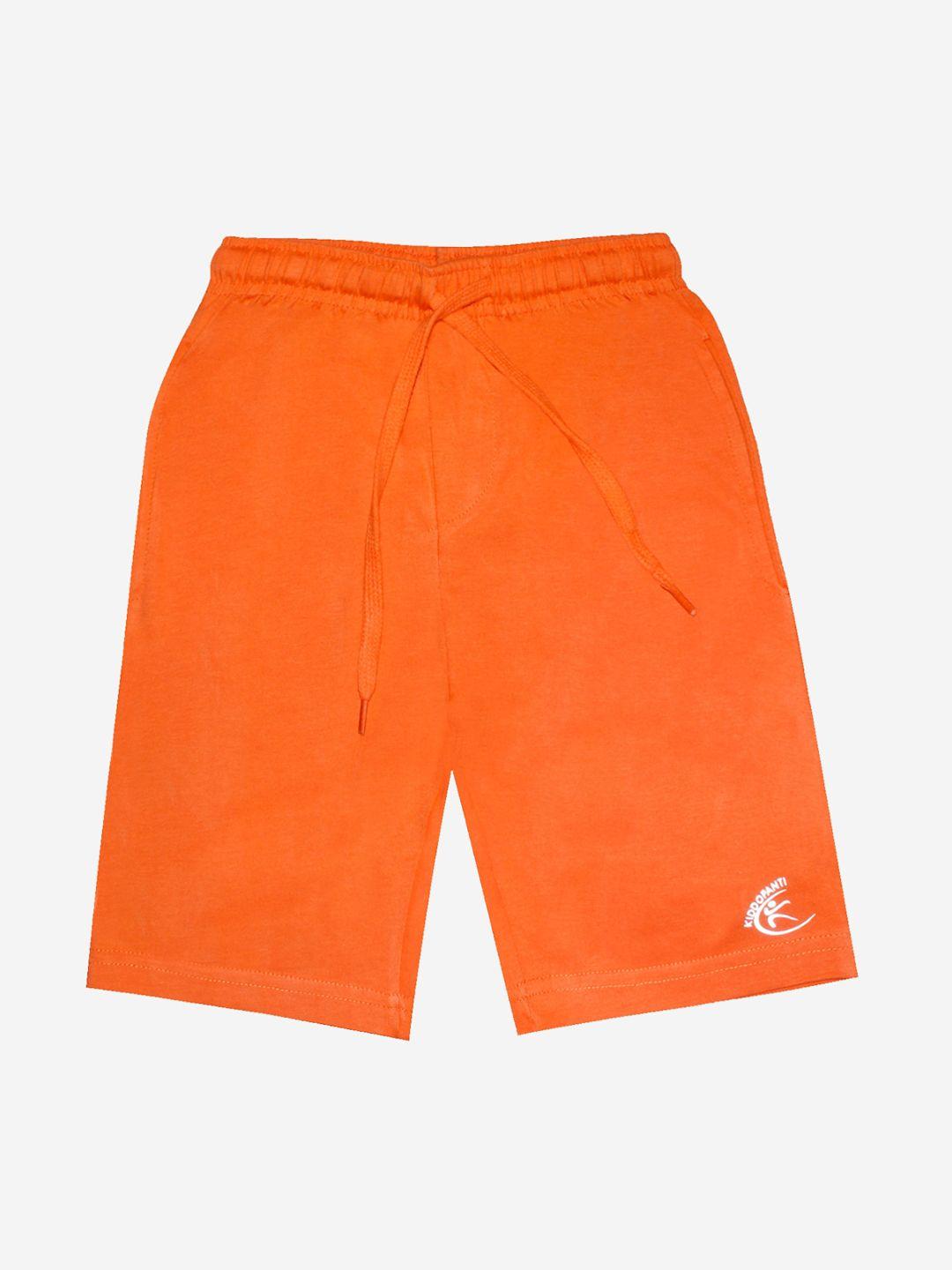 kiddopanti boys orange sports shorts