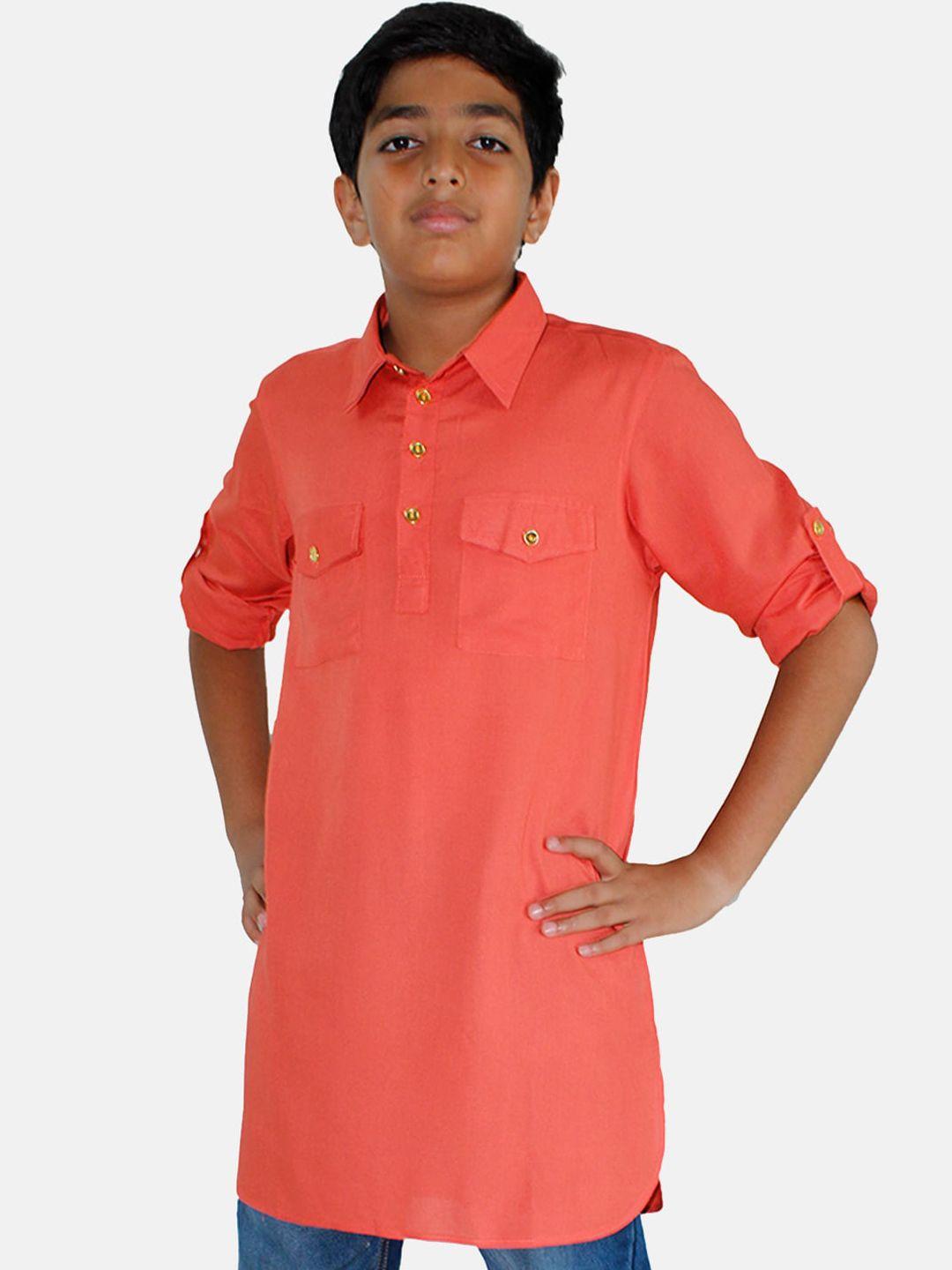 kiddopanti boys shirt collar pathani kurta