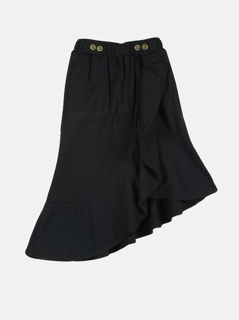 kiddopanti kids black solid skirt
