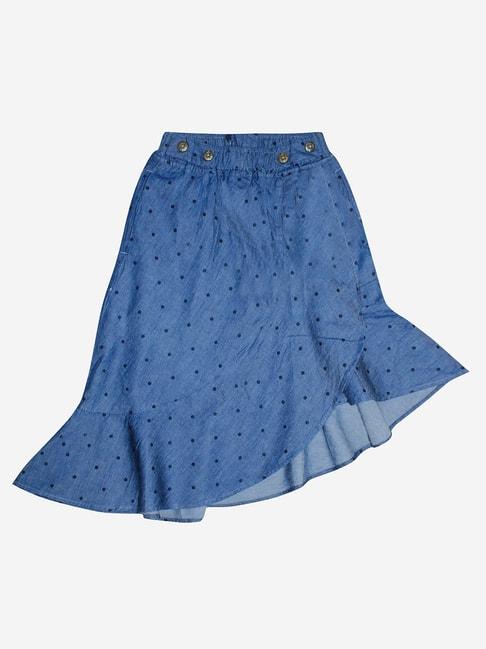 kiddopanti-kids-indigo-printed-denim-skirt