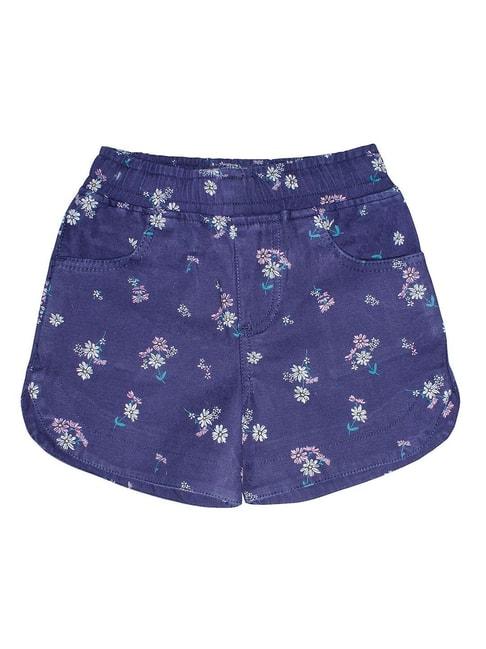 kiddopanti-kids-navy-floral-print-shorts