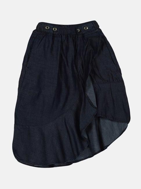 kiddopanti kids navy solid skirt