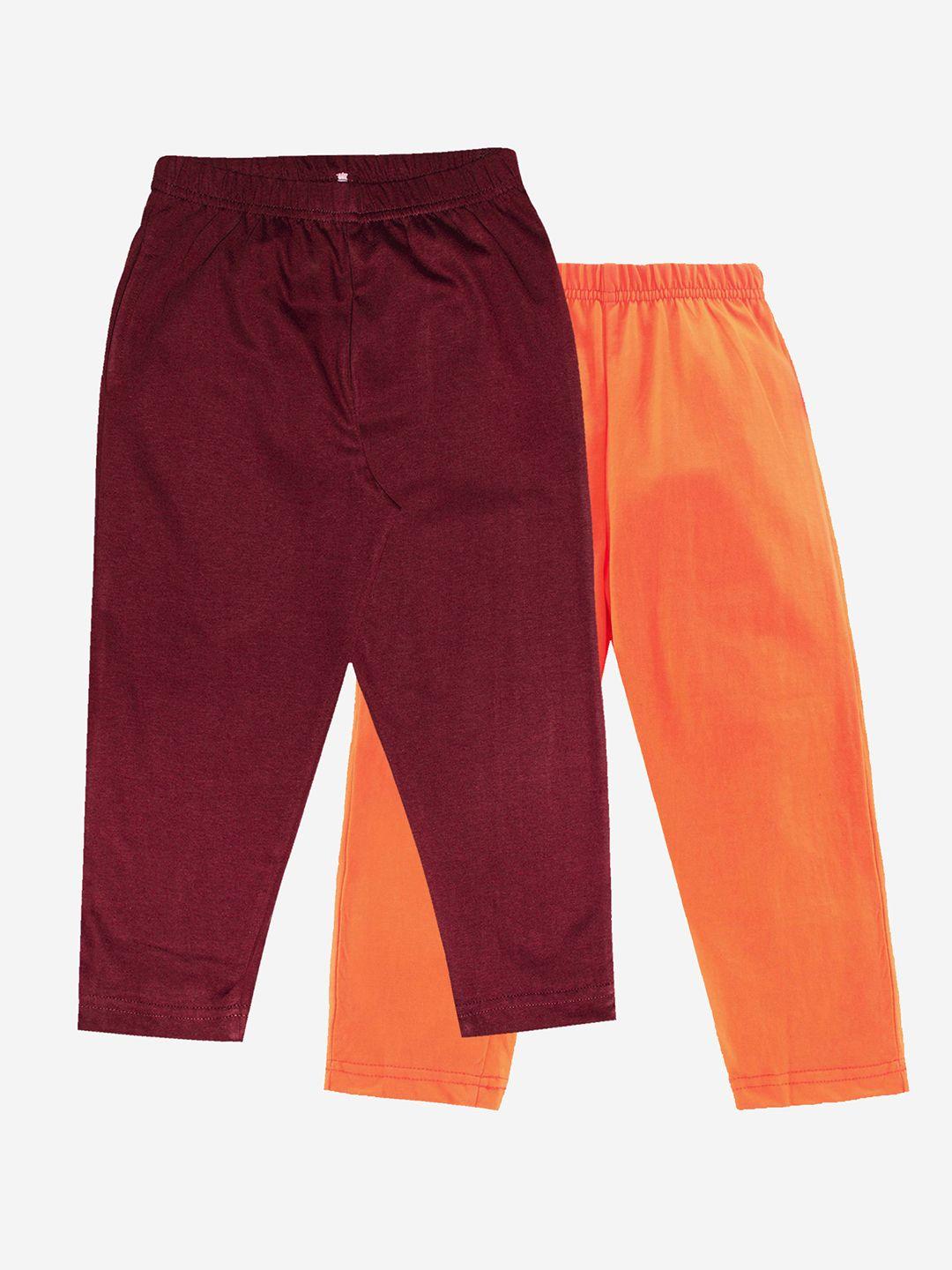 kiddopanti boys pack of 2 solid pure cotton lounge pants