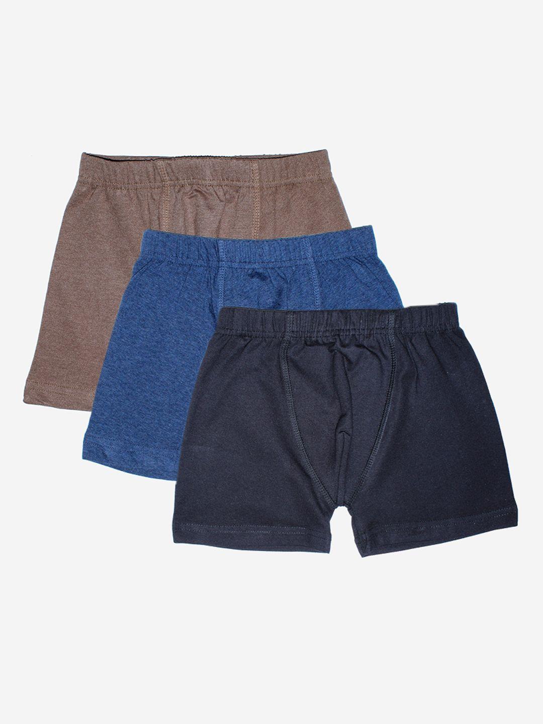 kiddopanti boys pack of 3 assorted solid boxer shorts