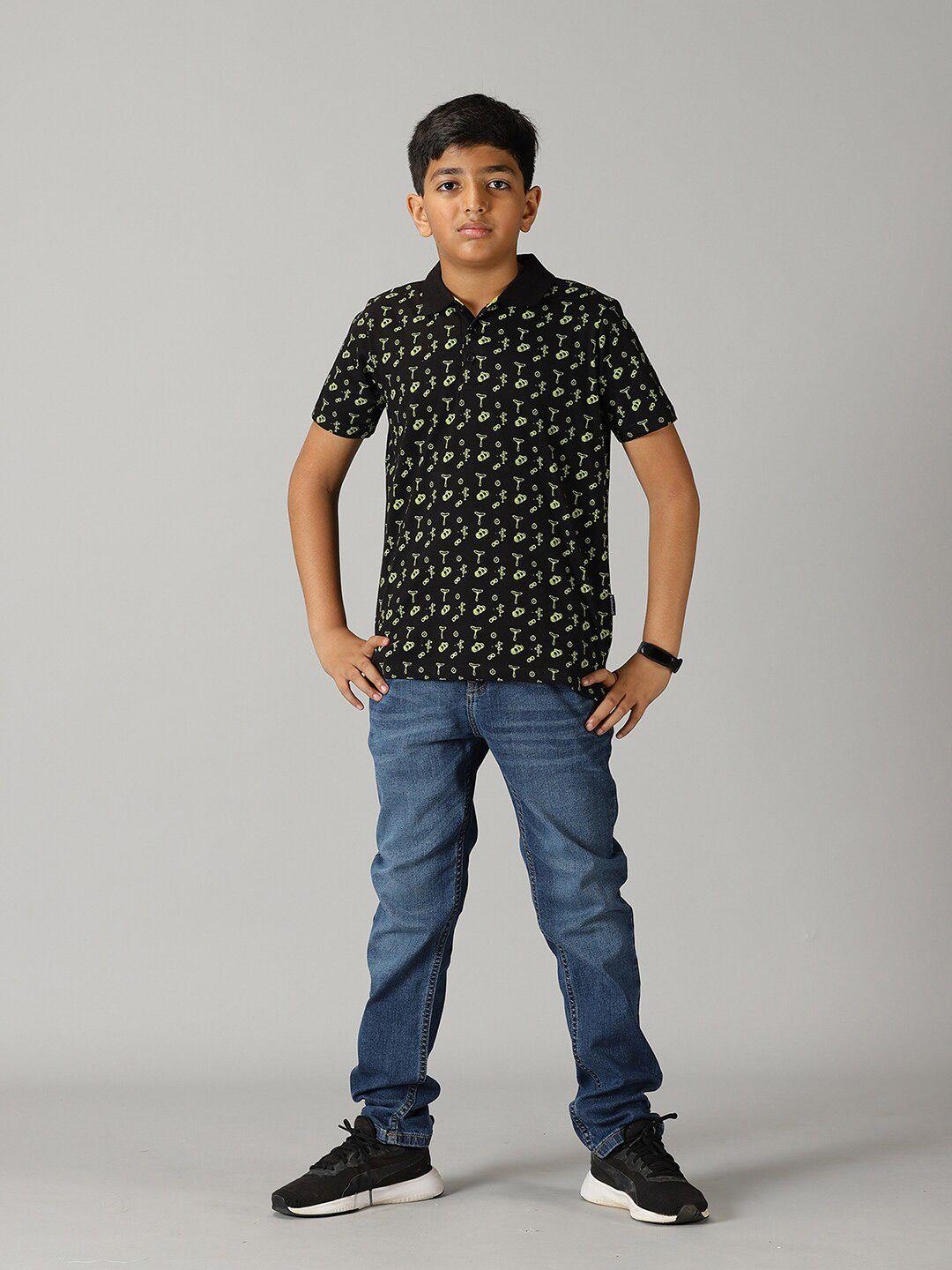 kiddopanti boys printed t-shirt with trousers