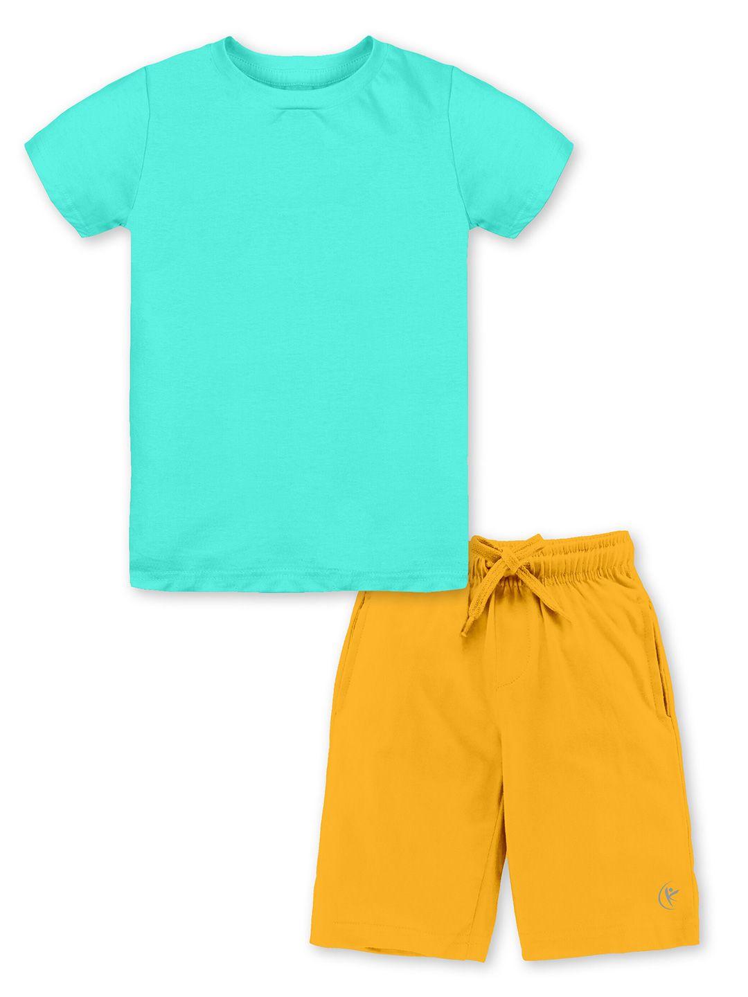 kiddopanti boys pure cotton t-shirt with shorts