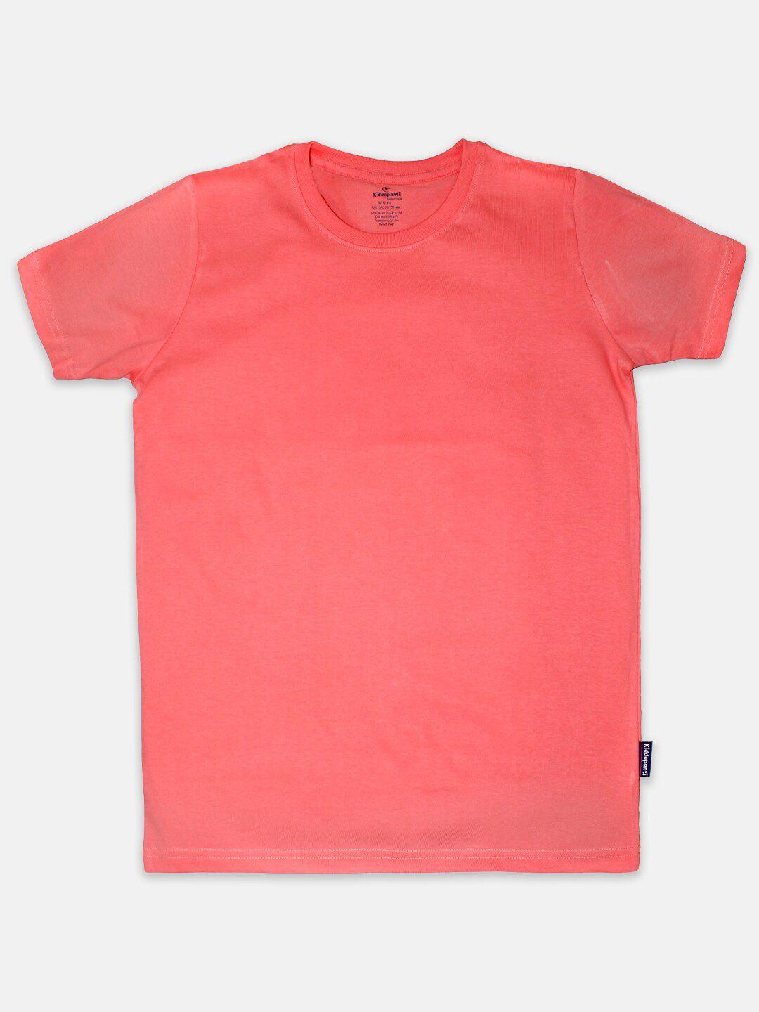 kiddopanti boys round neck cotton t-shirt