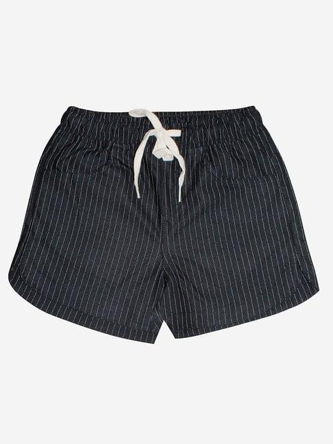 kiddopanti kids black striped shorts