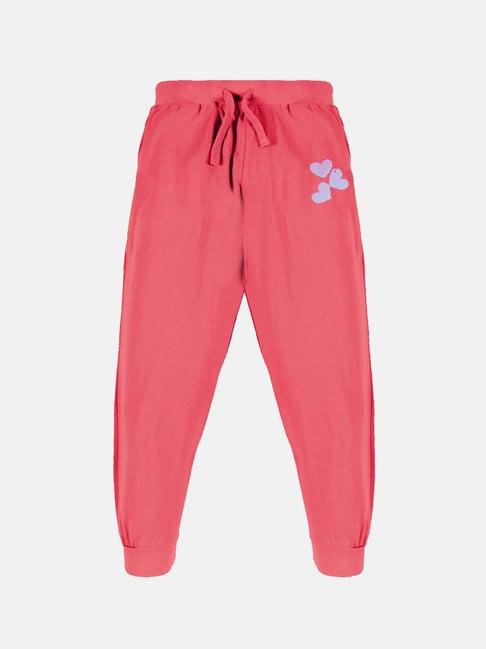 kiddopanti kids coral embellished trackpants