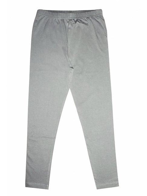 kiddopanti kids grey solid leggings