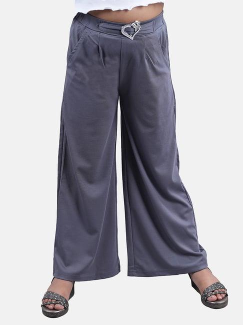 kiddopanti kids grey solid pants