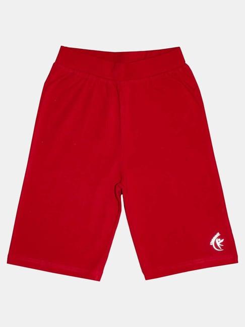 kiddopanti kids maroon logo cycling shorts