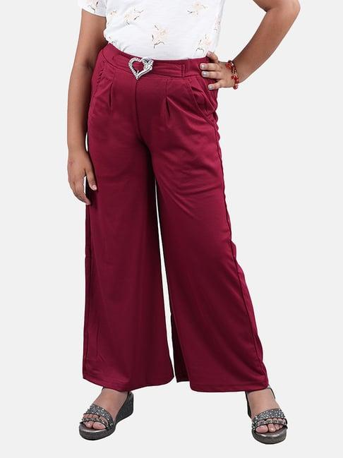 kiddopanti kids red solid pants