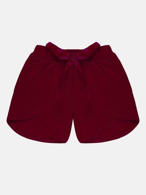 kiddopanti kids wine solid shorts