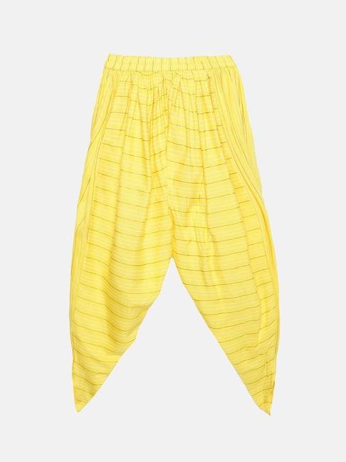 kiddopanti kids yellow printed harem pants