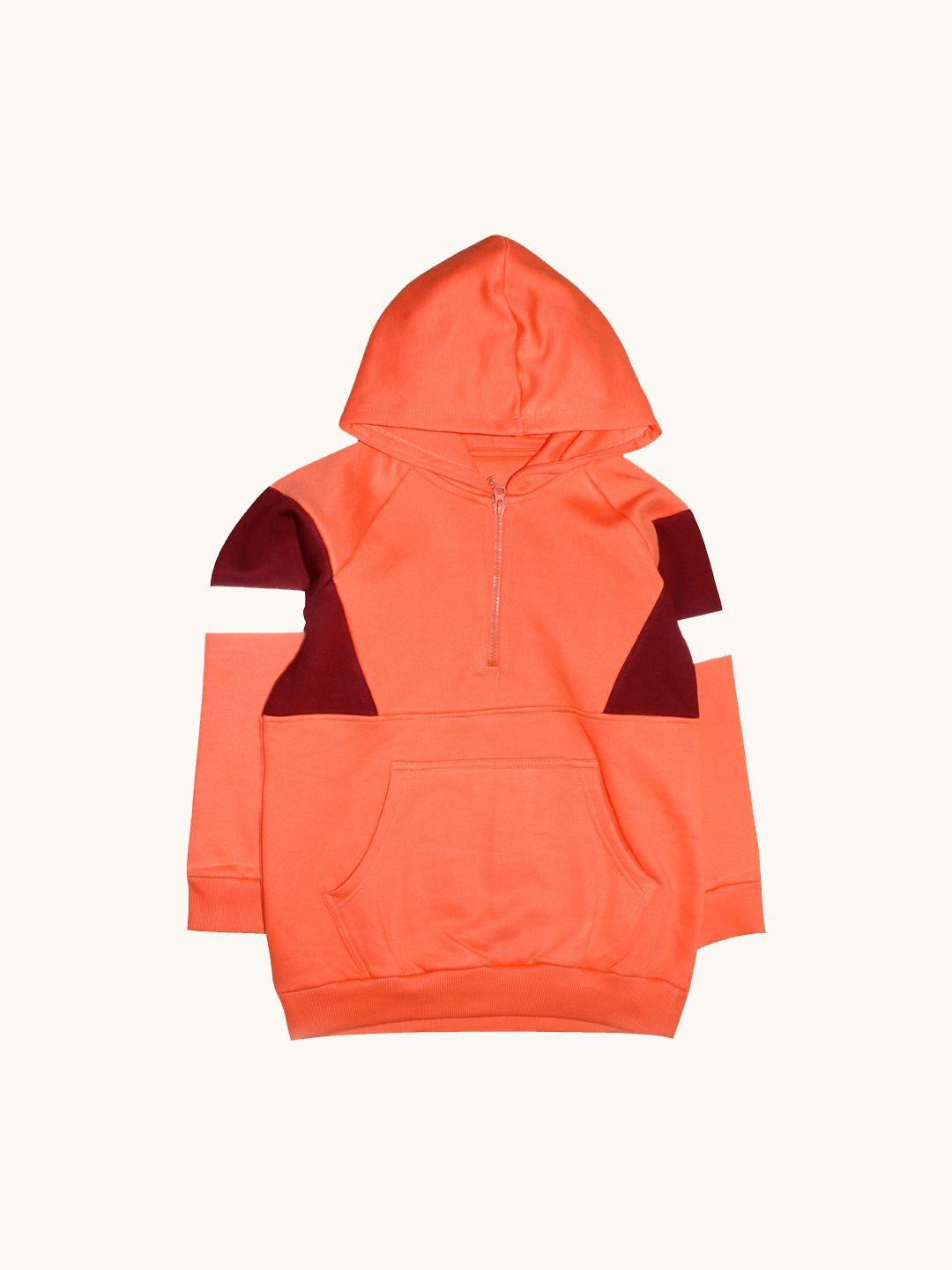 kiddopanti unisex kids coral hooded sweatshirt