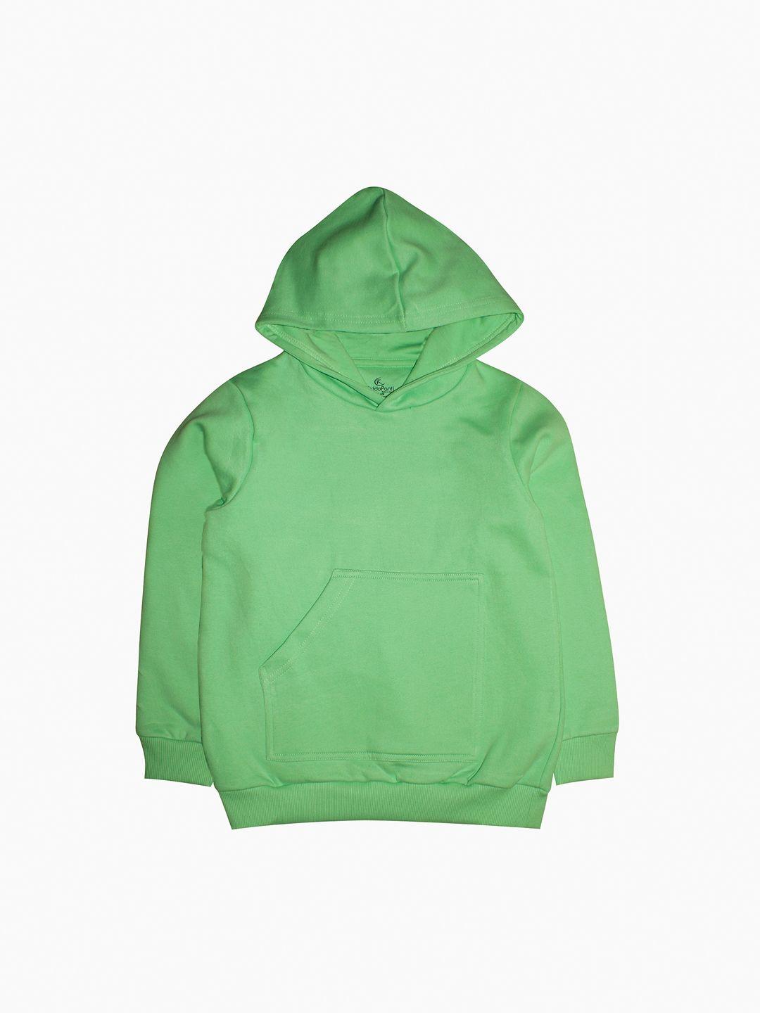 kiddopanti unisex kids green hooded sweatshirt
