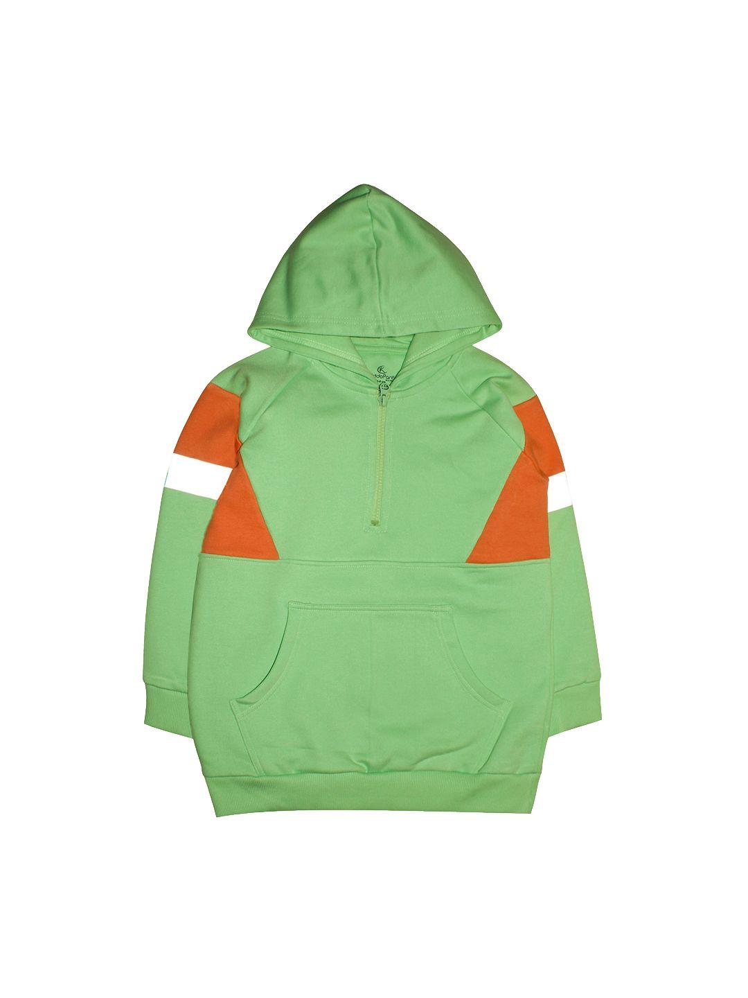 kiddopanti unisex kids green hooded sweatshirt