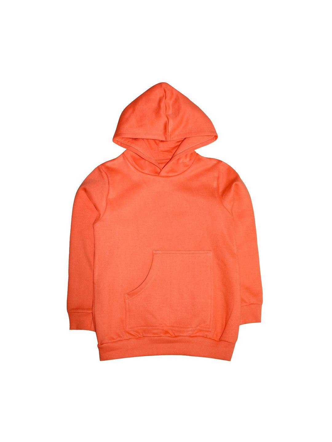 kiddopanti unisex kids orange hooded sweatshirt