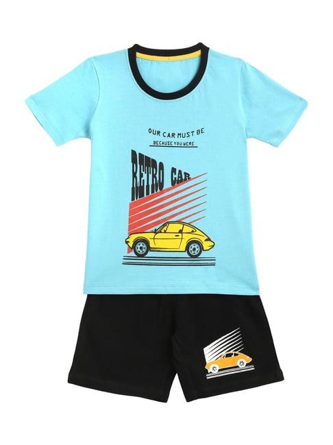 kids-craft-blue-cotton-printed-t-shirt-&-shorts