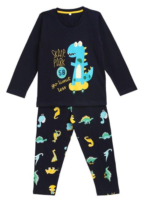kids-craft-navy-printed-t-shirt-with-pyjamas